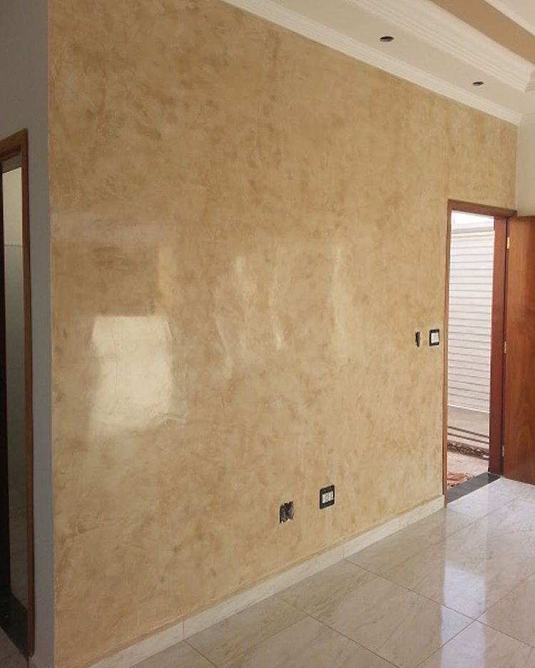 parede com efeito marmorizado