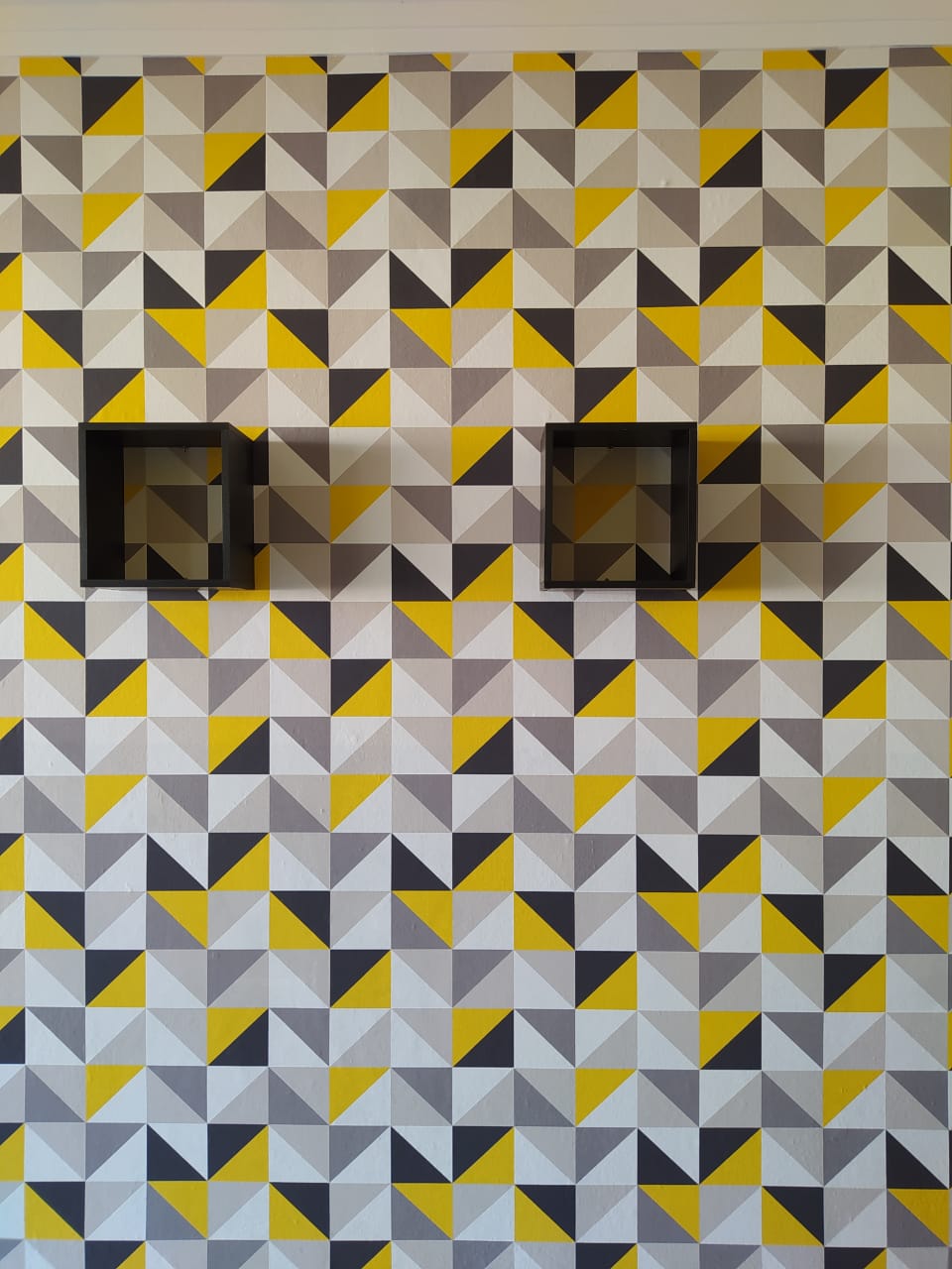 Papel de Parede 3D Geométrico: Transforme Seu Quarto com Profundidade e Estilo