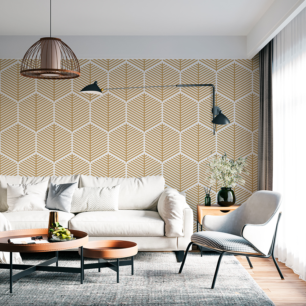 Decoração Minimalista: Usando Papel de Parede Geométrico Preto e Branco