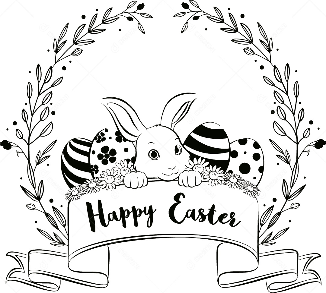 10 ideias criativas de desenhos de Páscoa para colorir