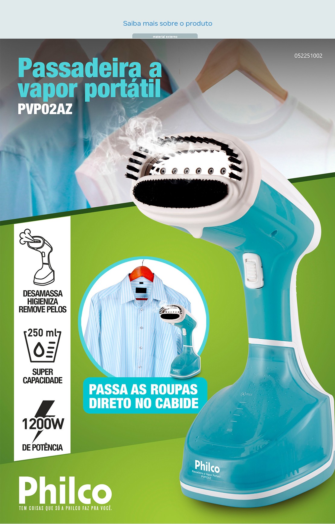 passadeira a vapor portatil