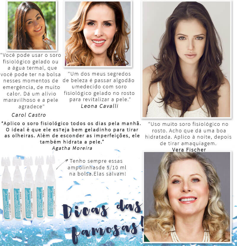 passar soro fisiológico no rosto