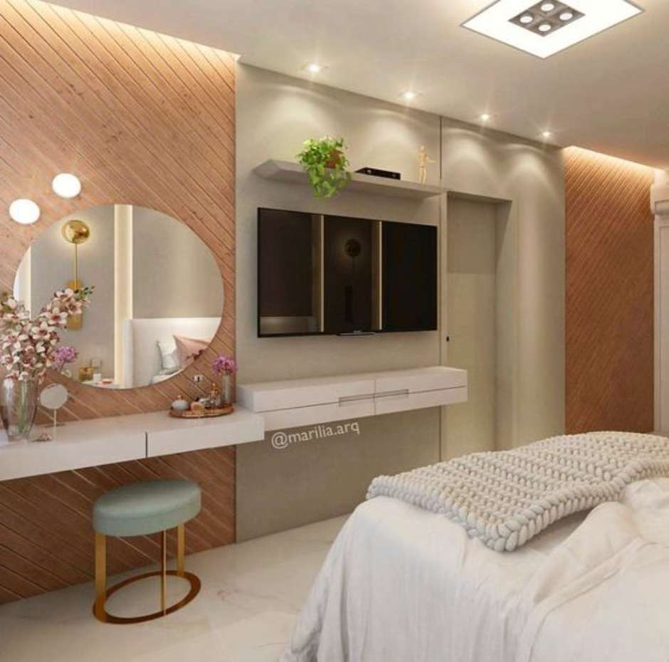 ideias de penteadeira quarto pequeno