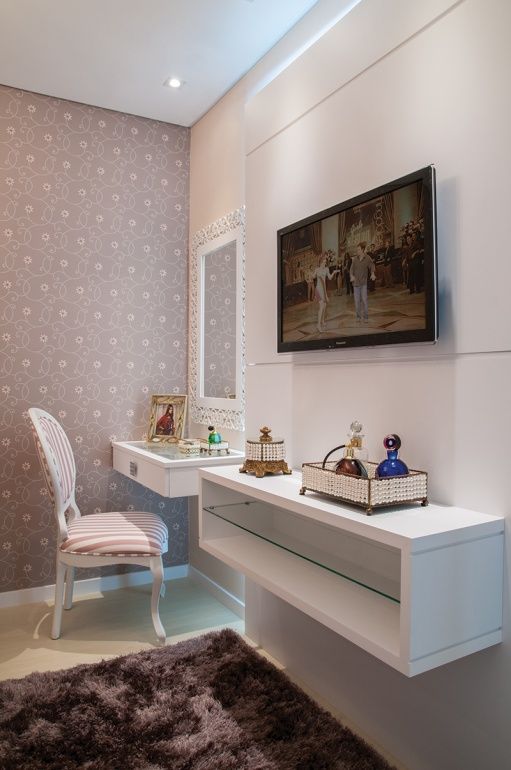 penteadeira retrô pés palito branca