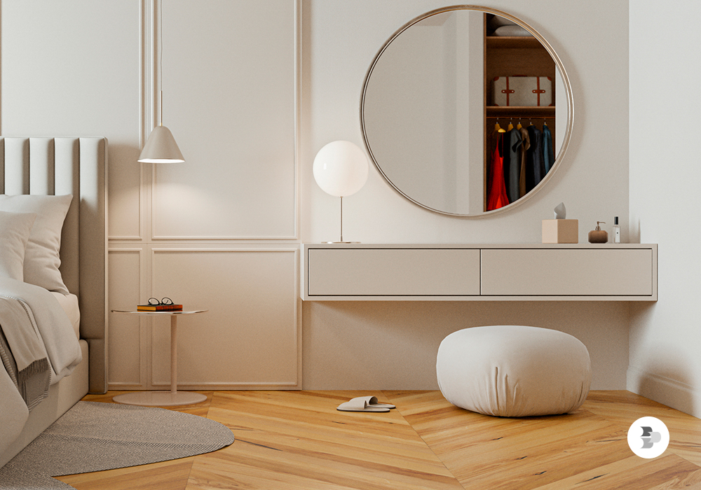 Penteadeira Suspensa Camarim: Iluminação e Estilo para Maquiagem