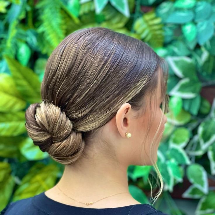 penteado rápido cabelo médio liso para academia