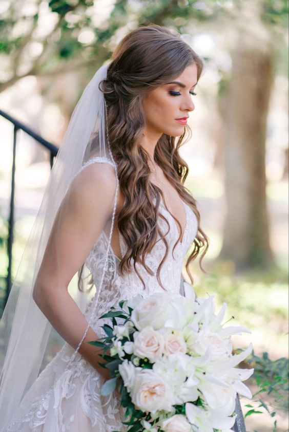 melhores penteados cabelo solto para casamento