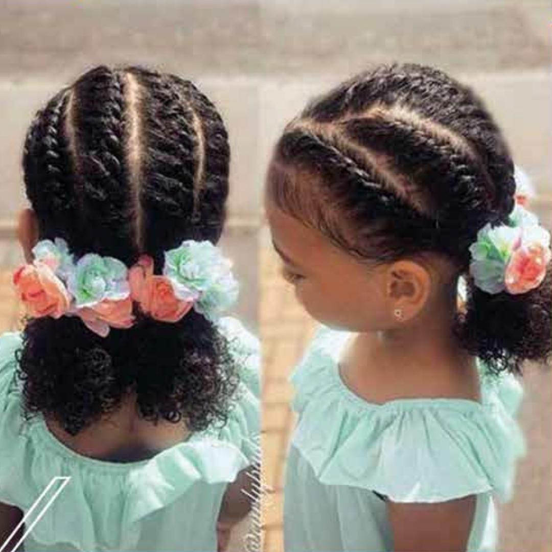 penteado infantil cabelo cacheado