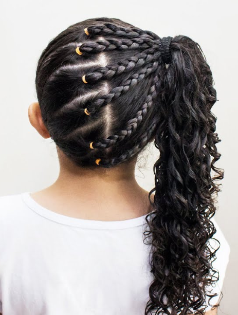 penteado infantil cabelo cacheado vs liso