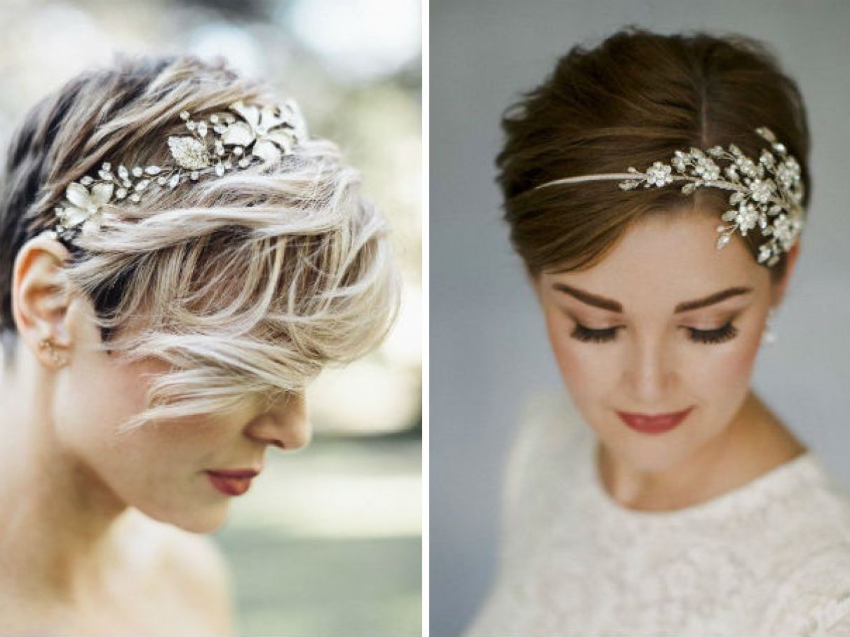 penteados de noiva para cabelo curto inspiração
