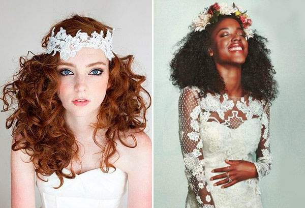 Casamento no Campo: Penteados Boho Chic com Flores para Noivas de Cabelo Solto