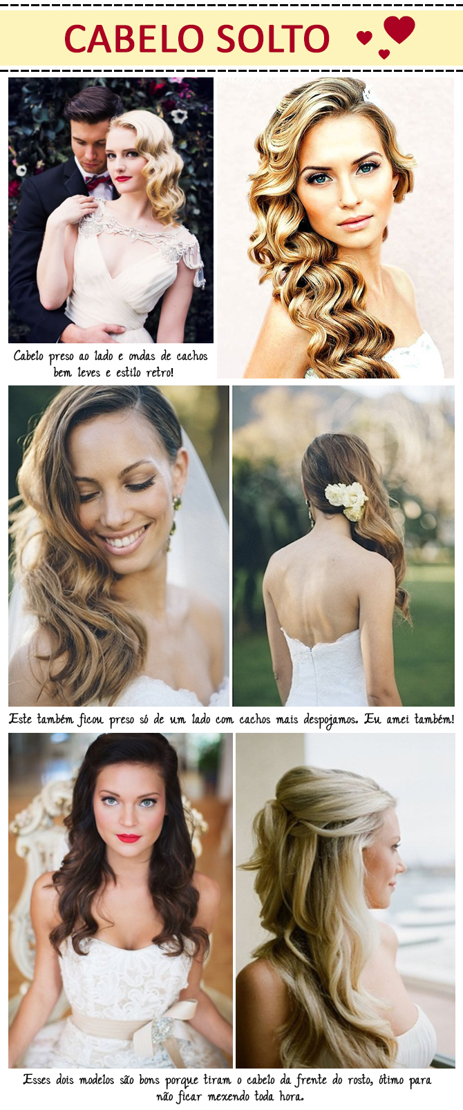 Guia Completo de Acessórios para Penteados de Noiva com Cabelo Solto