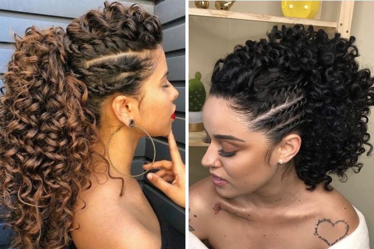 penteados para cabelo cacheado casamento