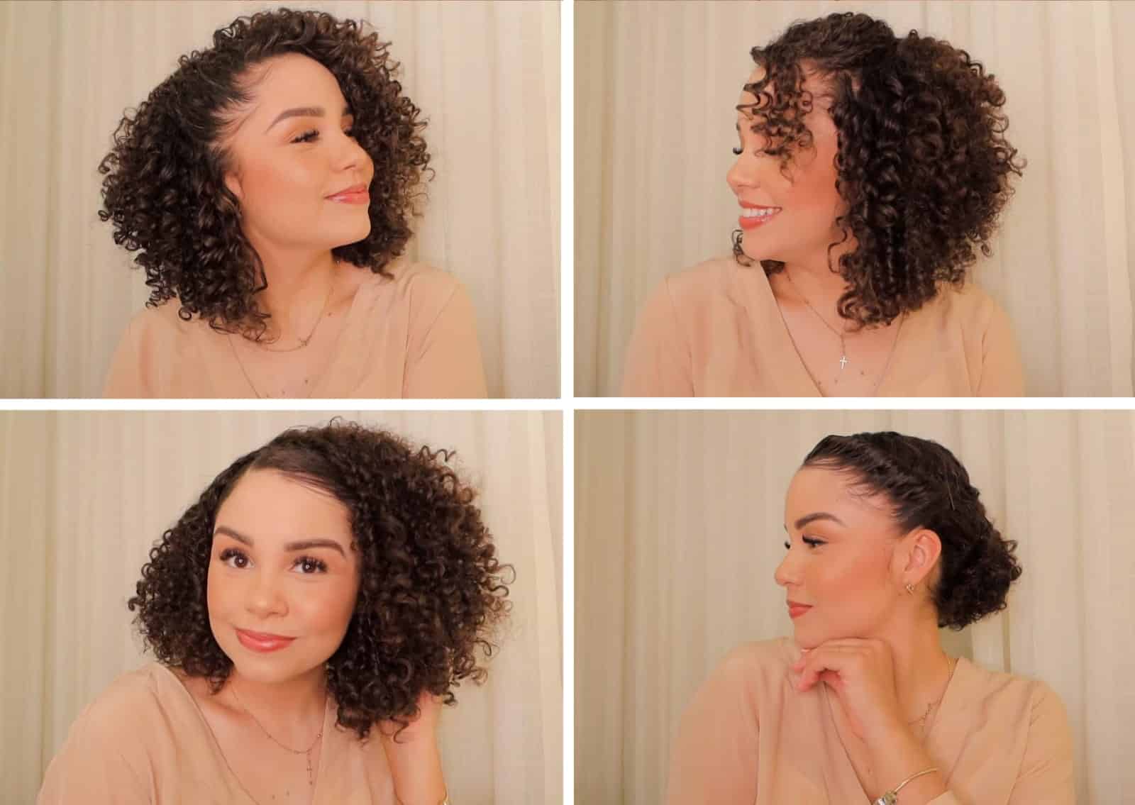 penteados com acessórios cabelo cacheado curto