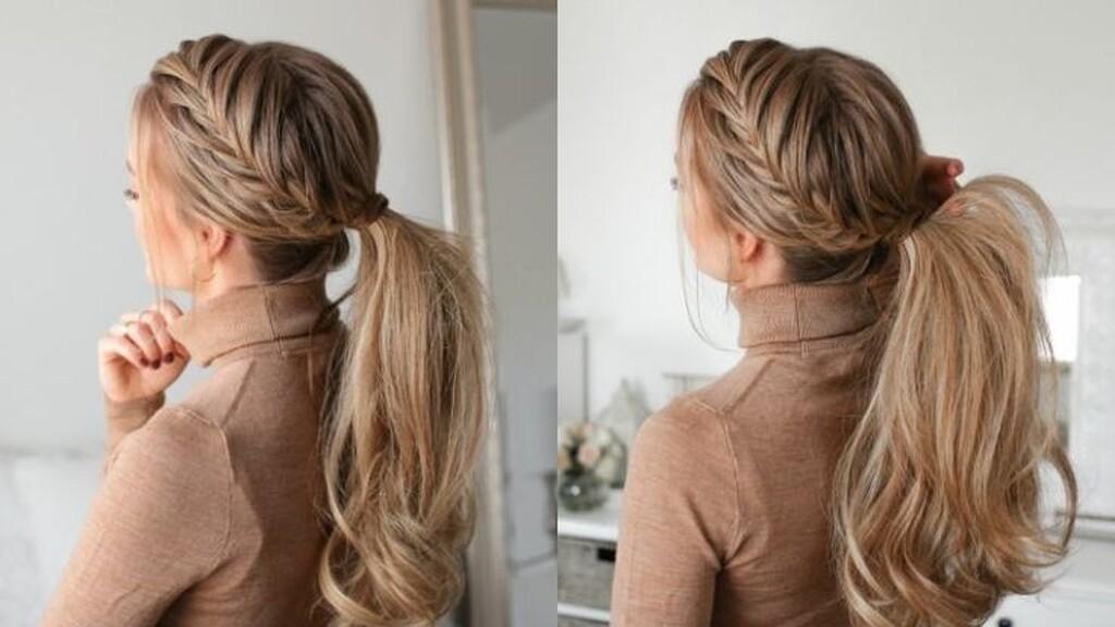 inspiração penteado trança cabelo solto festa