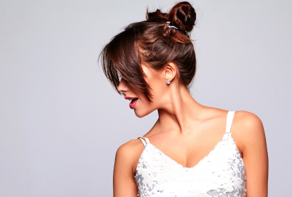 penteados presos simples