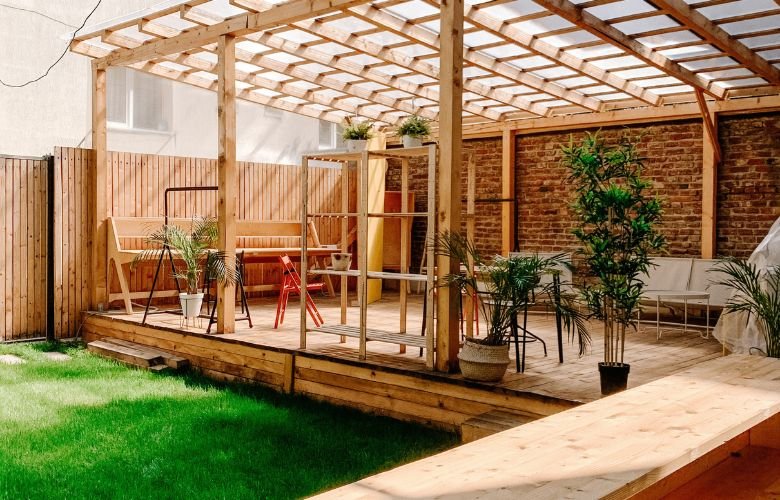Pergolado de eucalipto DIY