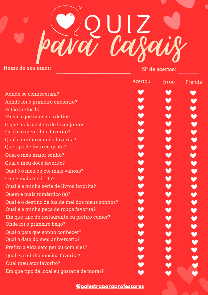 pergunta para namorados