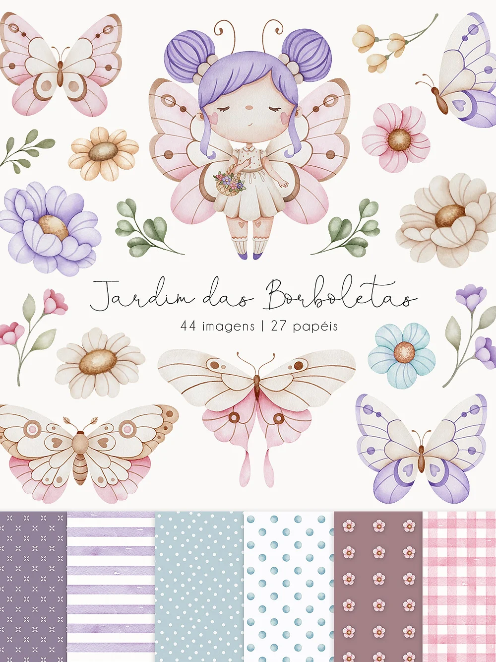 Papelaria personalizada jardim das borboletas