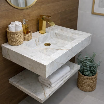 pia esculpida em granito