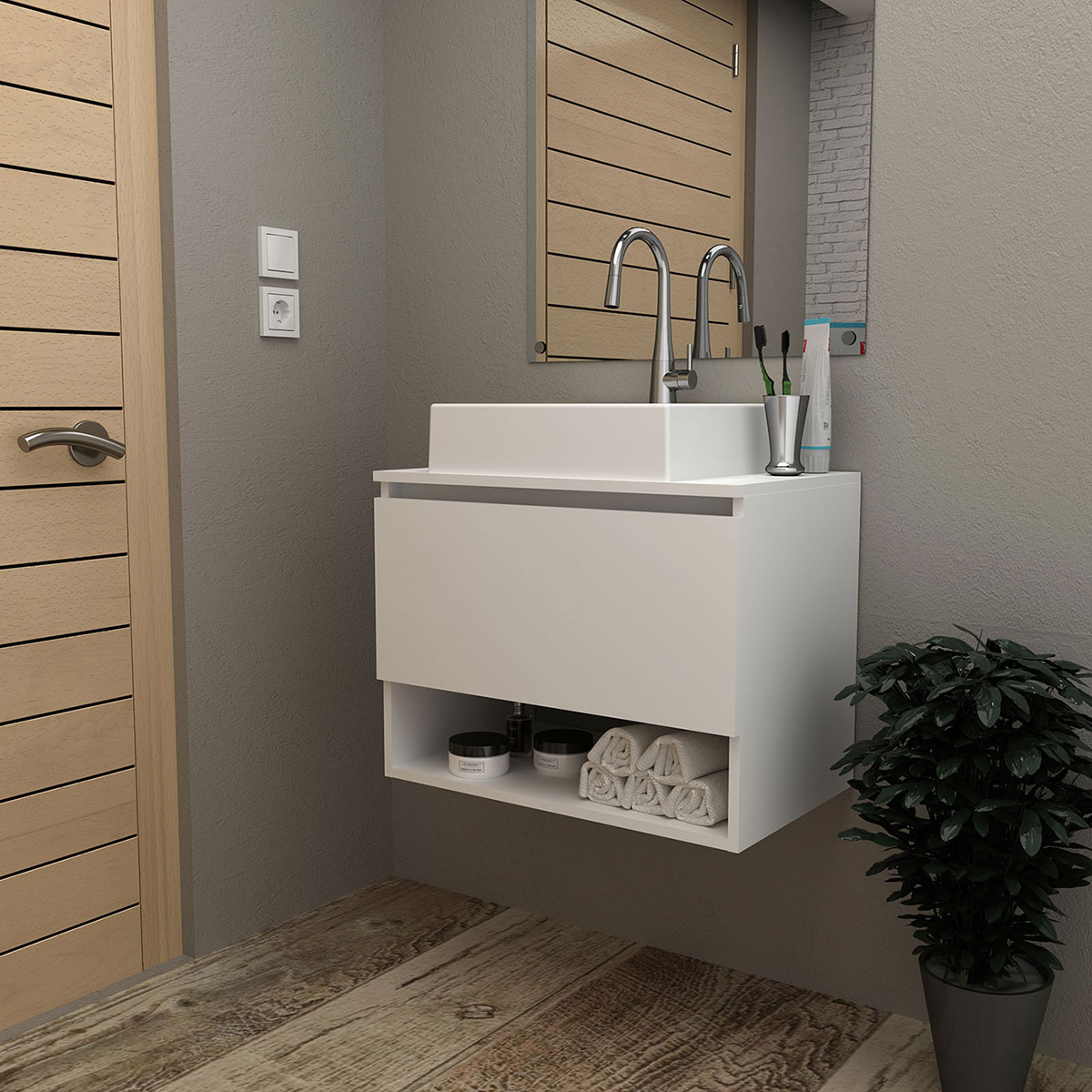 kit gabinete banheiro completo