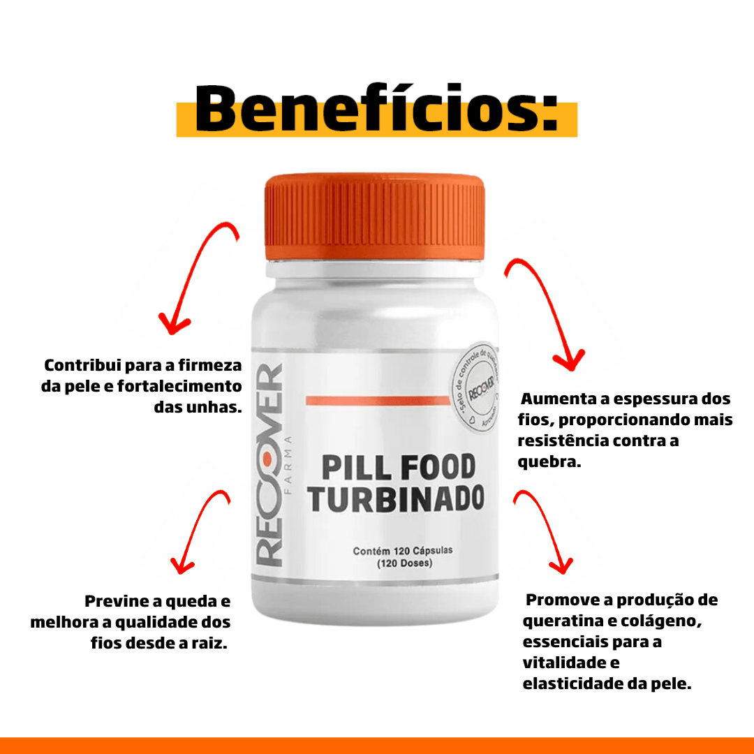 Pill Food Turbinado: A Fórmula Avançada para Cabelos, Unhas e Pele Saudáveis