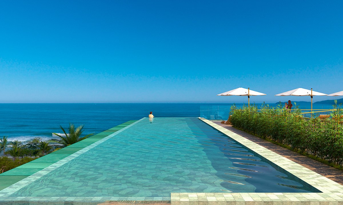 piscina com borda infinita