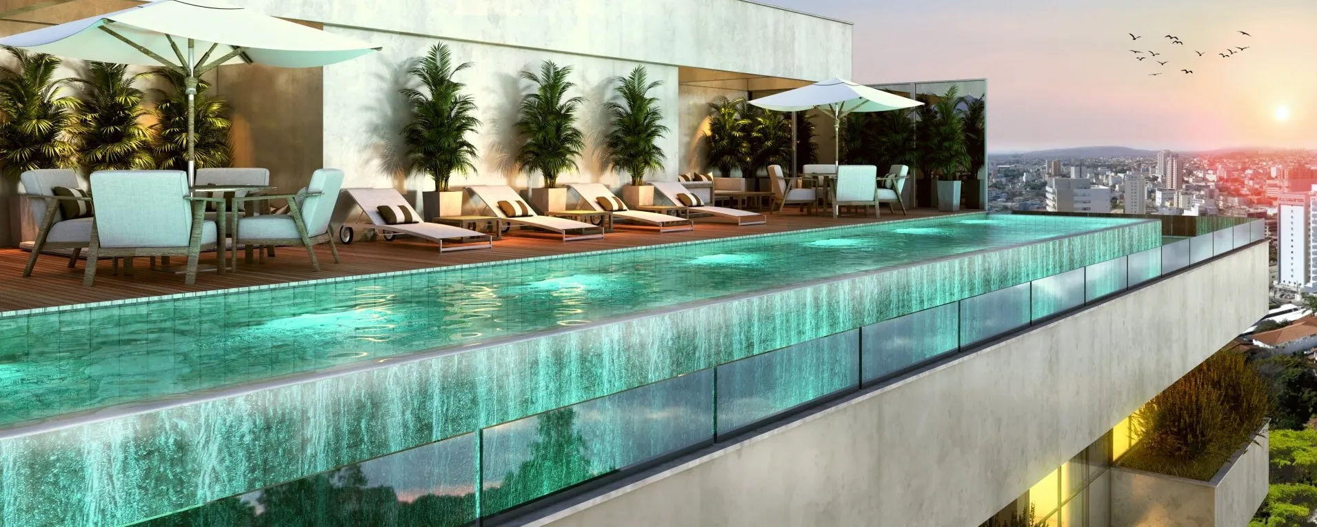 Piscina de Borda Infinita com Parede de Vidro: Luxo e Inovação em Projetos