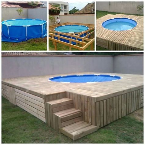 ideias criativas para piscinas com deck