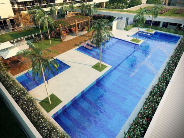piscina de fibra com deck vs piscina de vinil com deck
