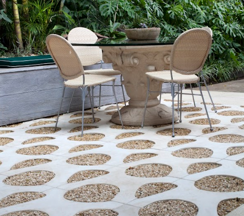 piso drenante para quintal