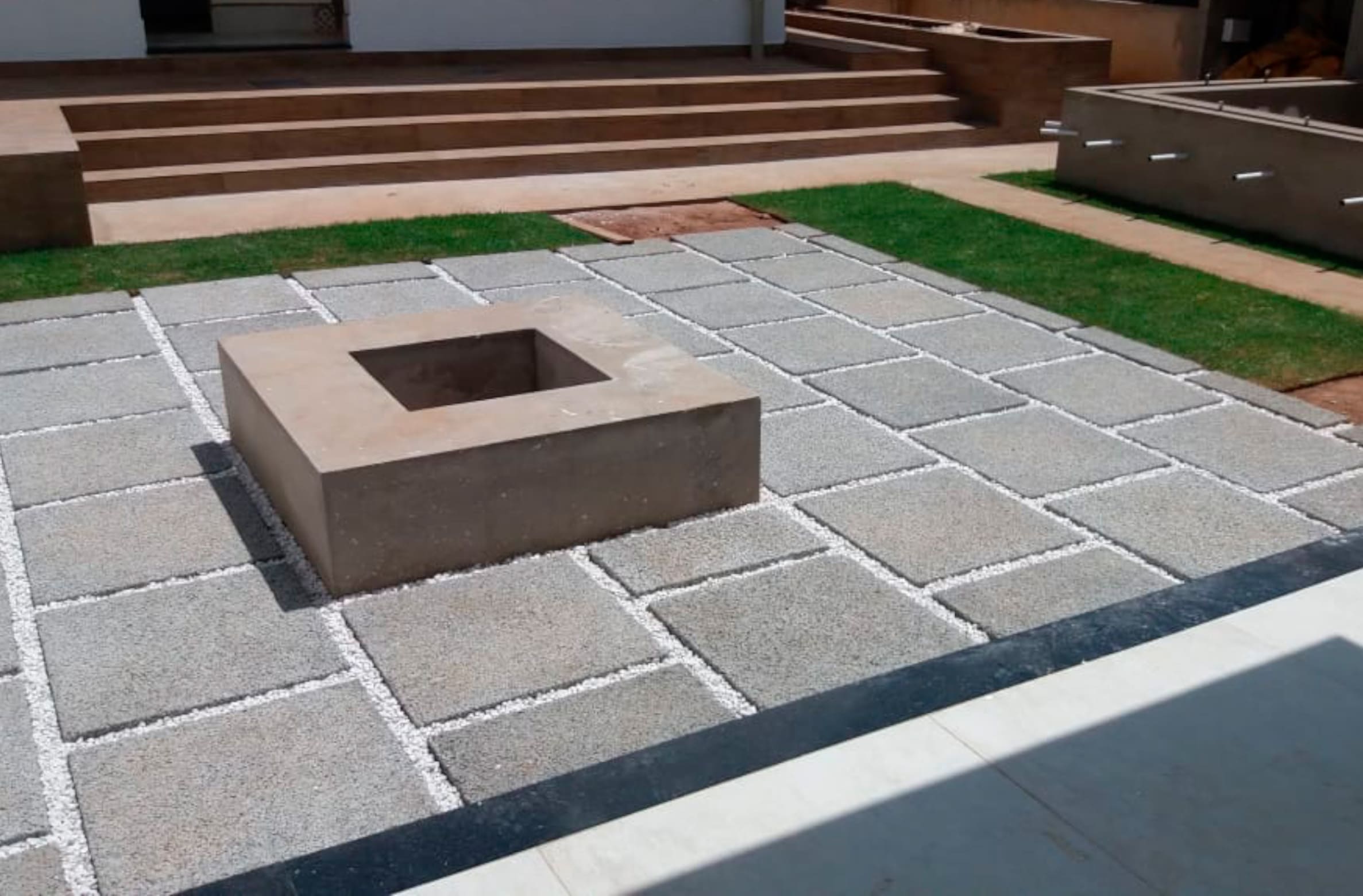 piso drenante para quintal