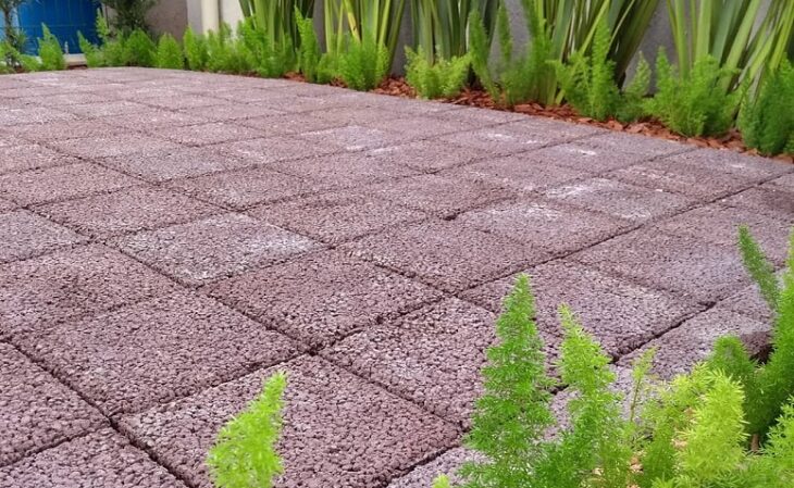 piso drenante para quintal