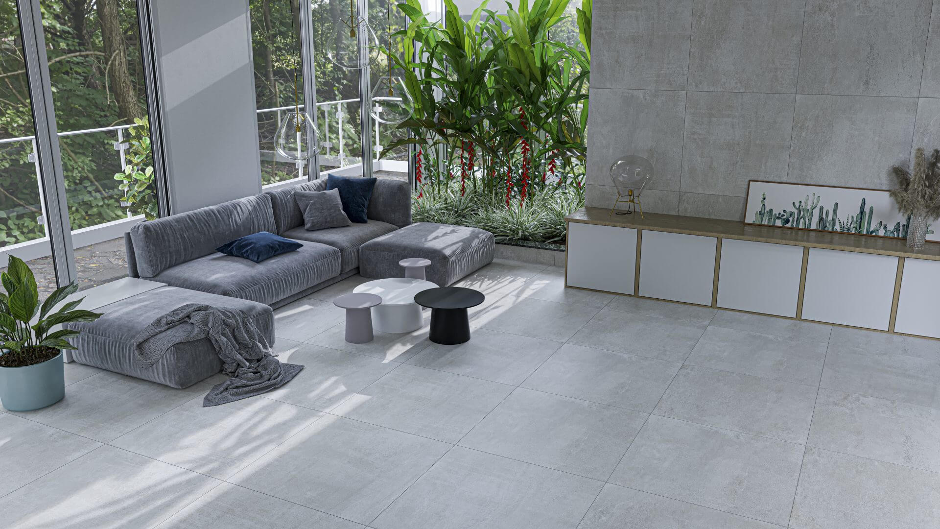 Tendências de Cores e Formatos de Piso para Salas Modernas