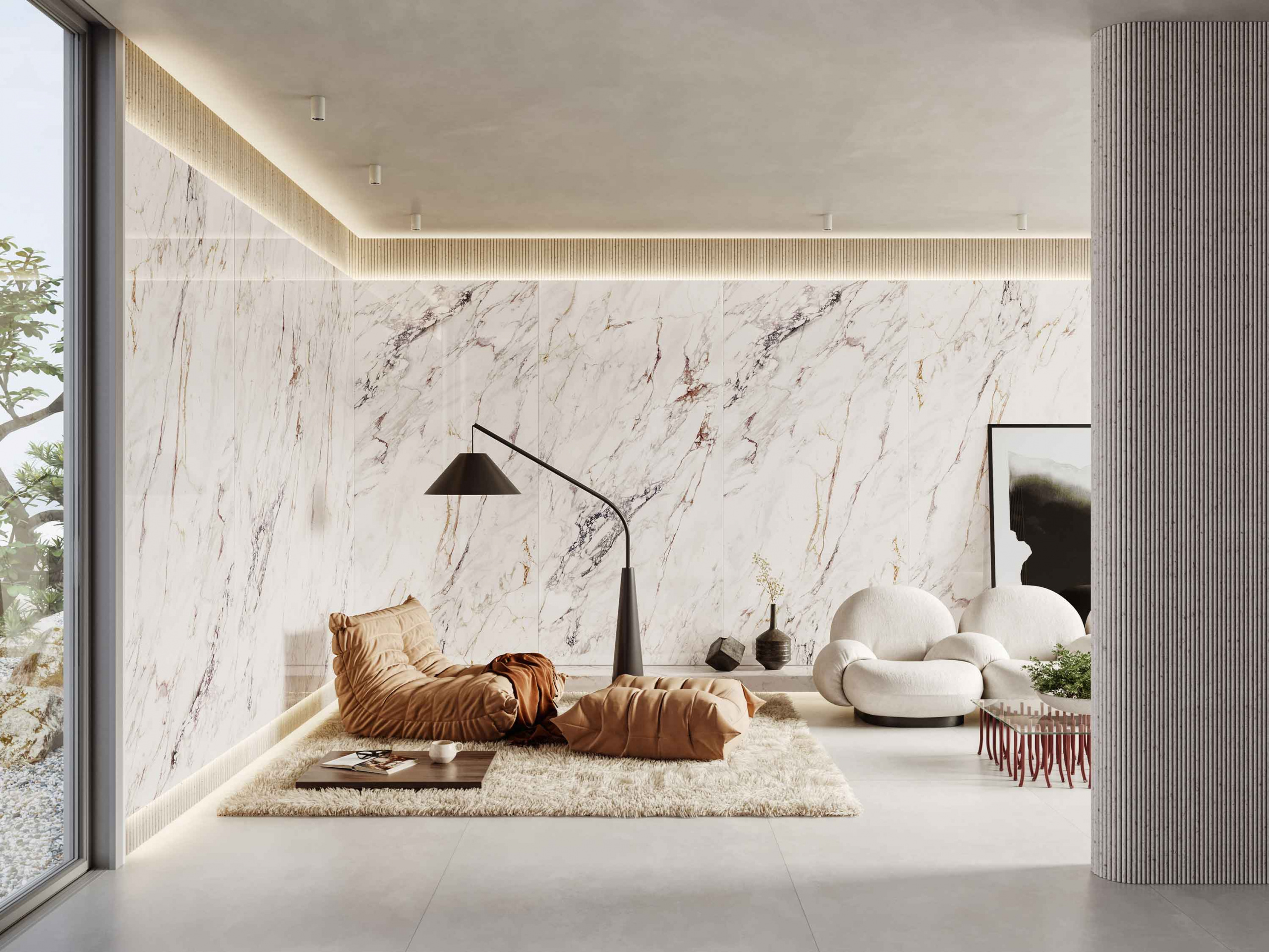 piso vinílico ou porcelanato para sala