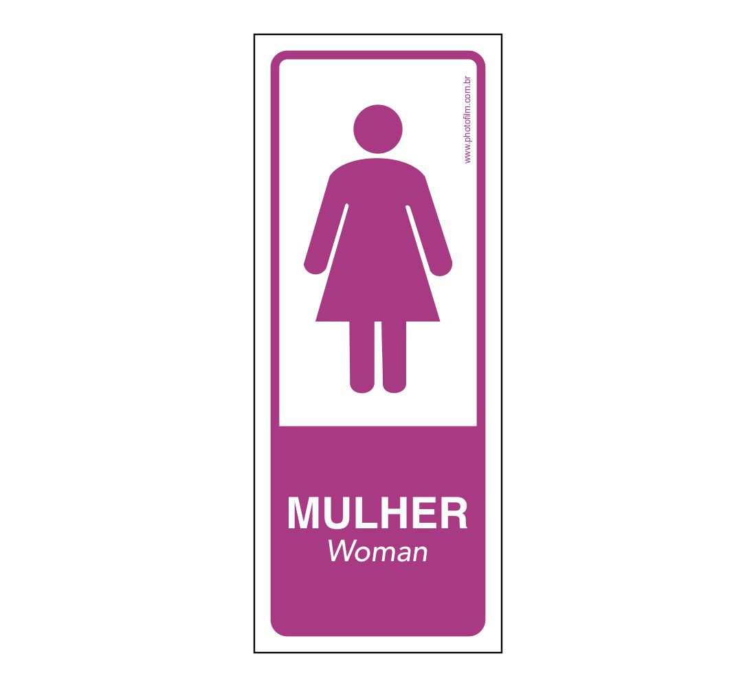 custo para fazer placa banheiro feminino personalizada