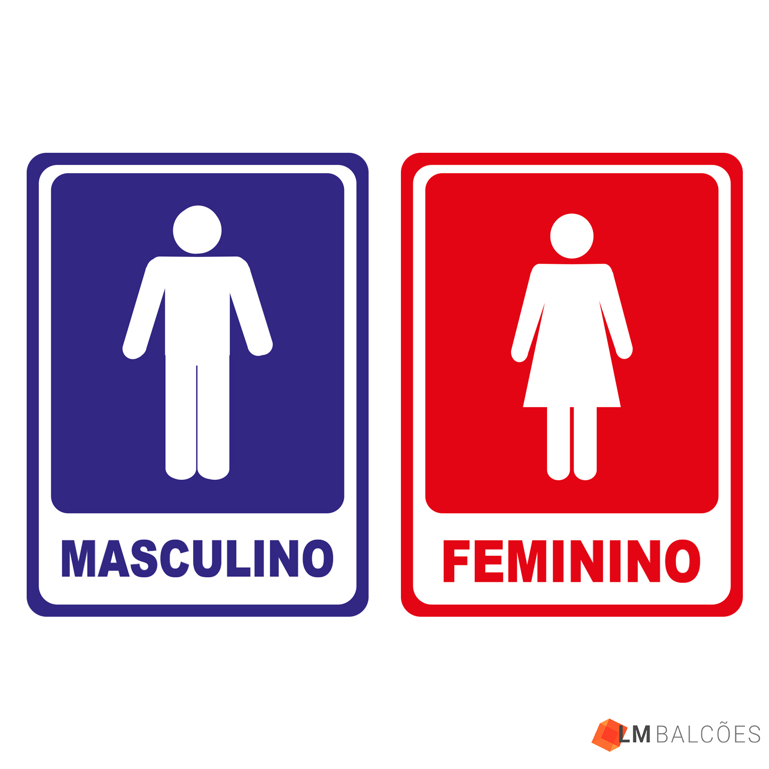 placa banheiro feminino impressa vs. pintada à mão