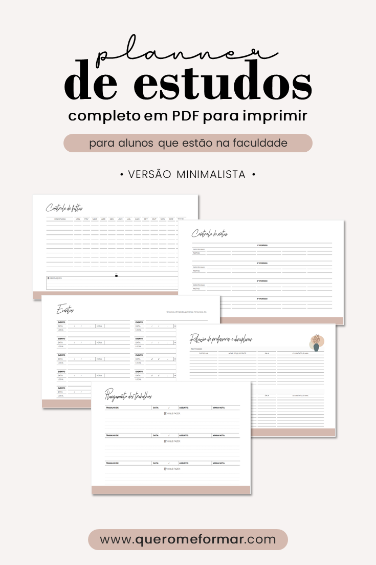 planner de estudos pdf grátis