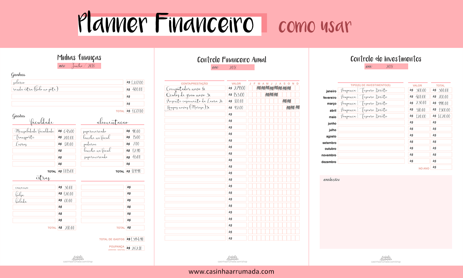 planner financeiro digital