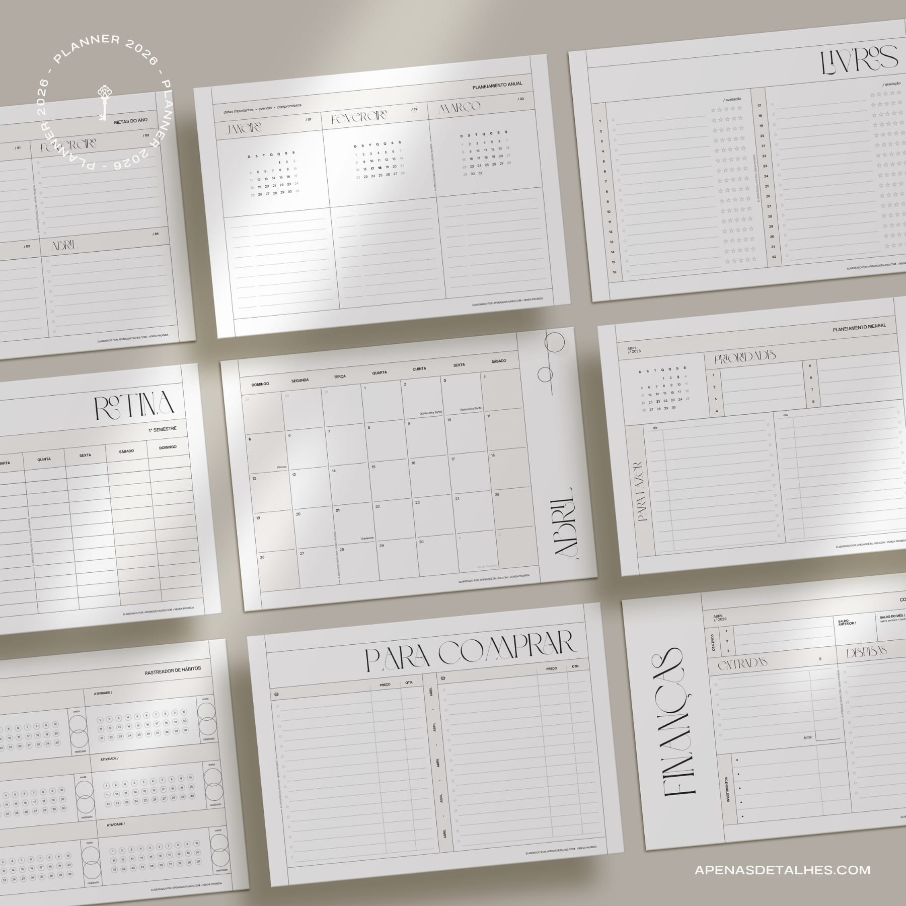 planner financeiro simples para imprimir