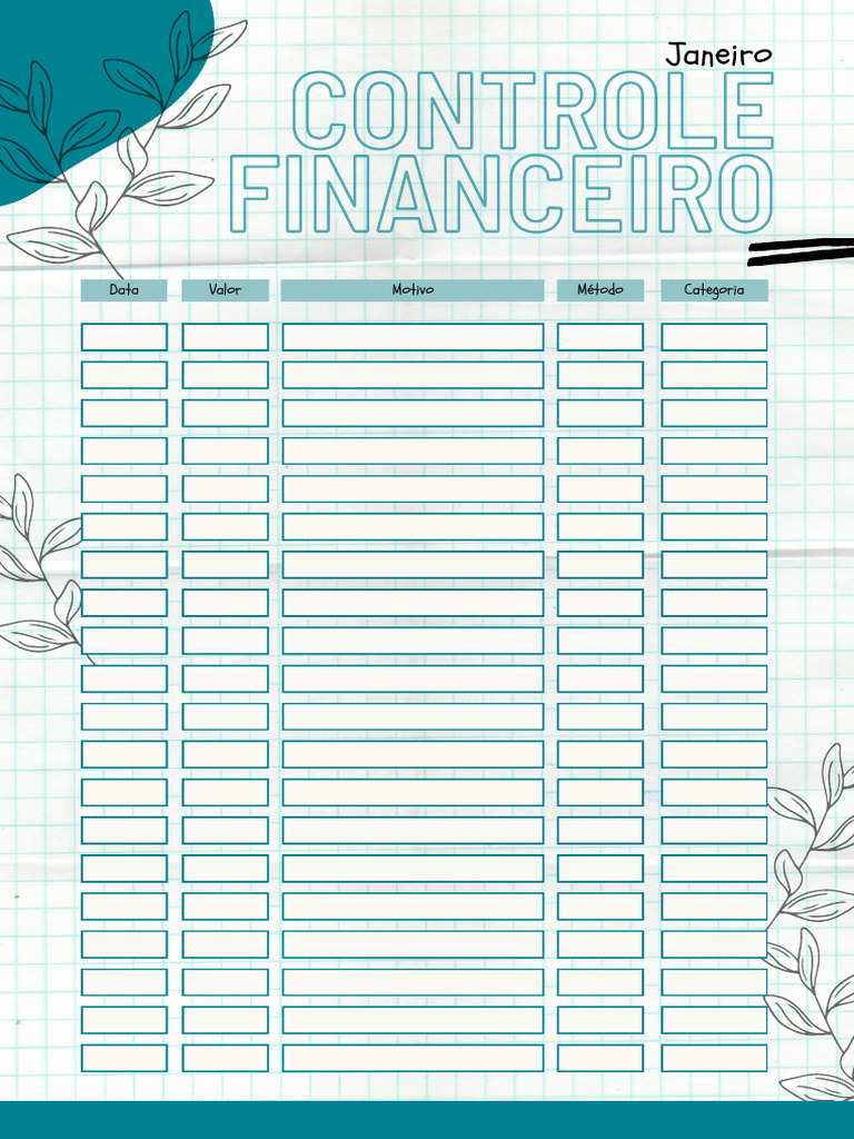 planner financeiro completo para imprimir