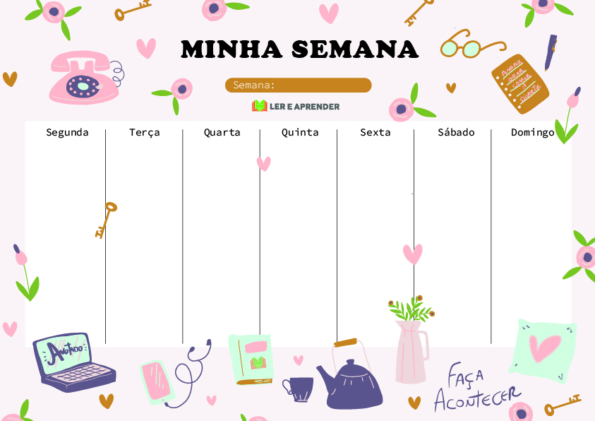 modelo de planner semanal grátis