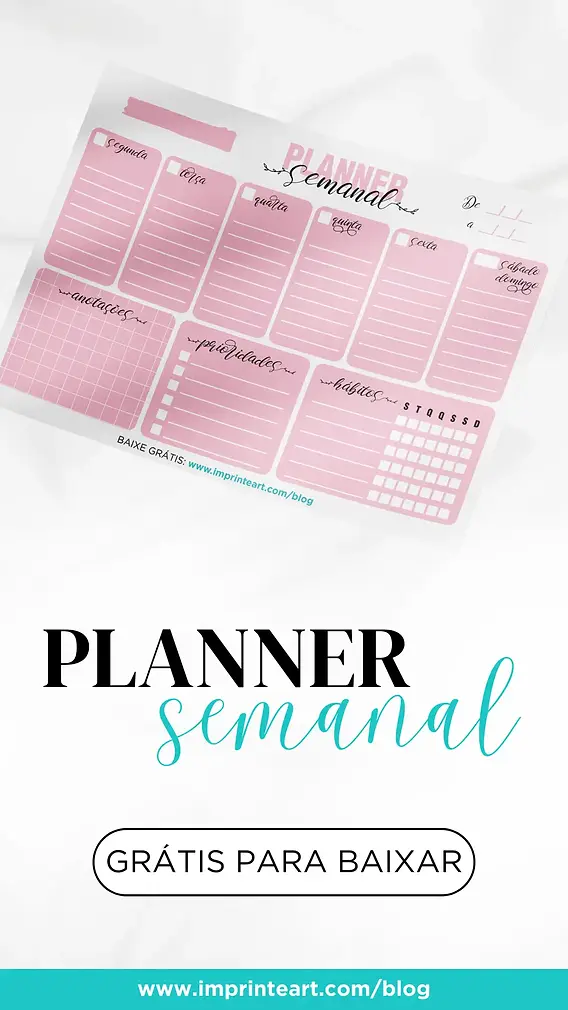 planner semanal minimalista para imprimir