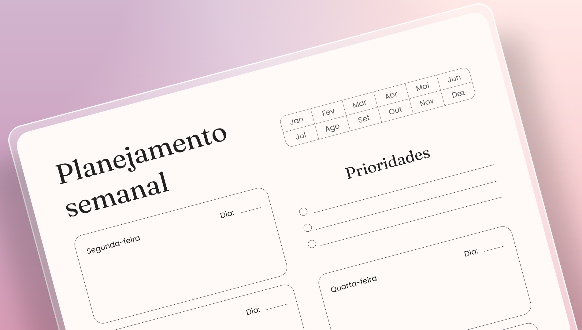 calendário semanal para imprimir