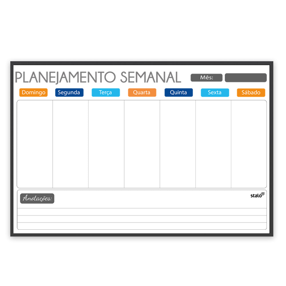 planejador de rotina semanal para imprimir