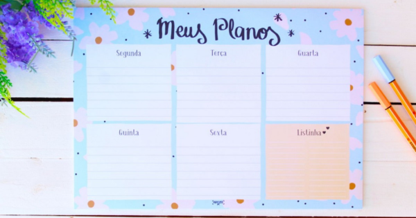 planner semanal para metas