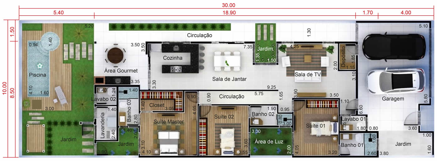 custo construção casa 3 quartos 2026