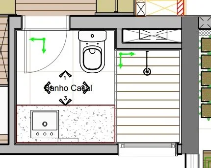 layout banheiro quadrado 2x2