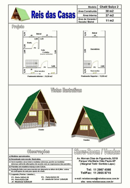 Chalé com 2 quartos