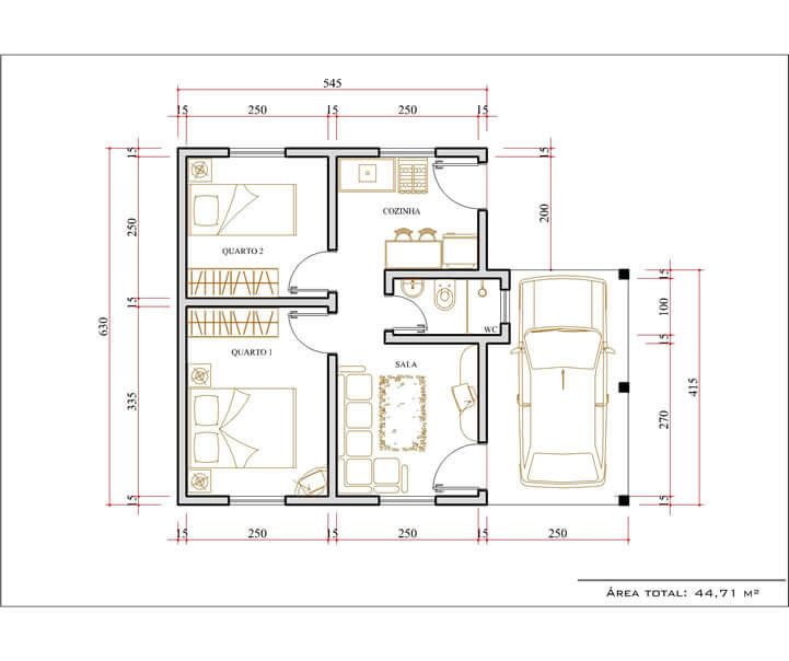 projeto de sobrado com garagem subterrânea